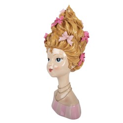 Clayre & Eef Dekorationsfigur Frau 16x14x33 cm Beige Kunststoff