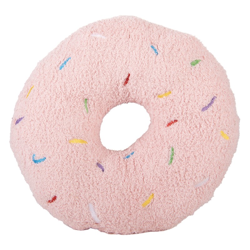 Clayre & Eef Decorative Cushion Ø 35x6 cm Pink Polyester