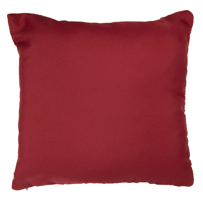 Clayre & Eef Coussin 45x45 cm Rouge Polyester