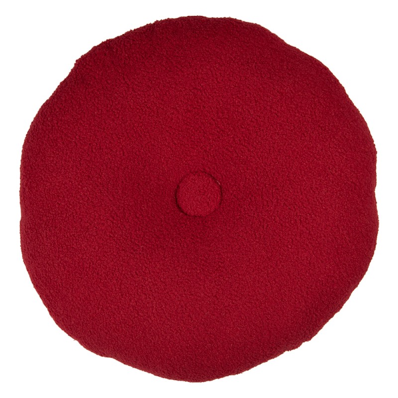 Clayre & Eef Coussin Ø 45x7 cm Rouge Polyester
