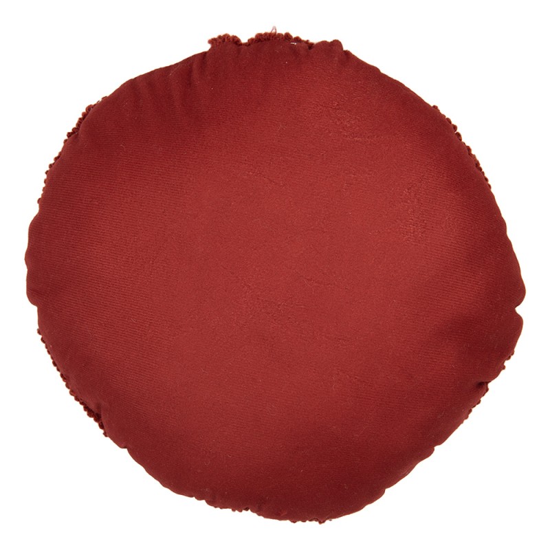 Clayre & Eef Dekokissen Ø 30x10 cm Rot Polyester