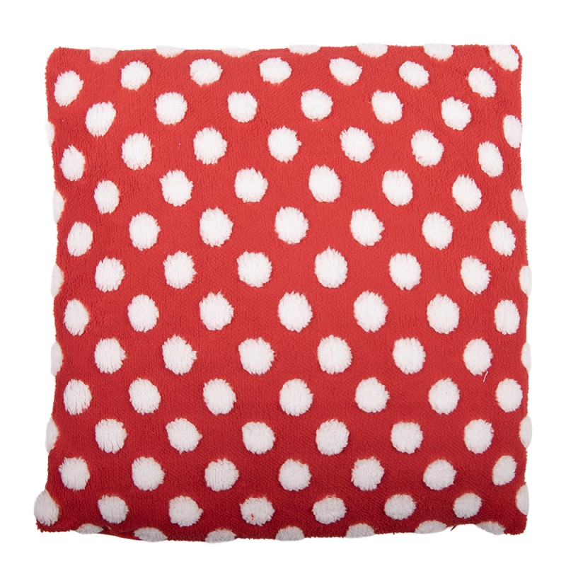 Clayre & Eef Cuscino decorativo 45x45 cm Rosso Poliestere
