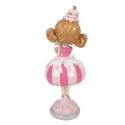Clayre & Eef Dekorationsfigur Mädchen 10x10x25 cm Rosa Kunststoff