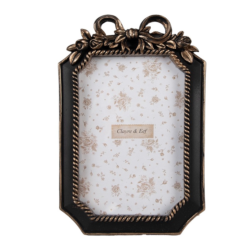 Clayre & Eef Photo Frame 10x15 cm Black Plastic