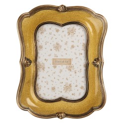 Clayre & Eef Cornice per foto 10x15 cm Color oro Plastica