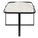 Clayre & Eef Tavolino da caffè 86x68x45 cm Nero Bianco Ferro
