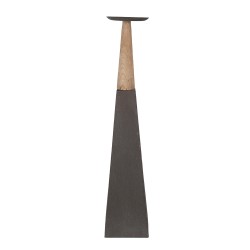 Clayre & Eef Candelabro 60 cm Grigio Marrone Legno