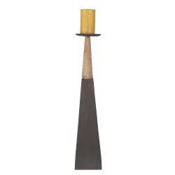 Clayre & Eef Candelabro 60 cm Grigio Marrone Legno