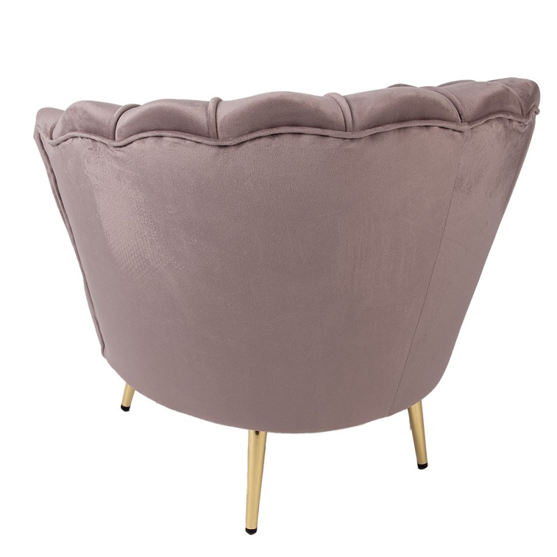 Clayre & Eef Armchair 83x75x76 cm Pink Textile