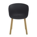 Clayre & Eef Sedie da pranzo 54x51x82 cm Nero Metallo