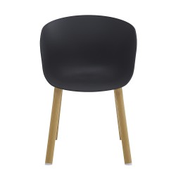 Clayre & Eef Dining Chair 54x51x82 cm Black Metal