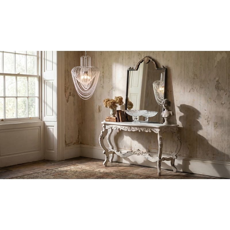 Clayre & Eef Side Table 170x52x82 cm White Wood