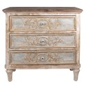 Clayre & Eef Dressoir 97x38x98 cm Beige Grijs Hout