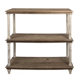 Clayre & Eef Bibliothèque 110x40x113 cm Blanc Bois