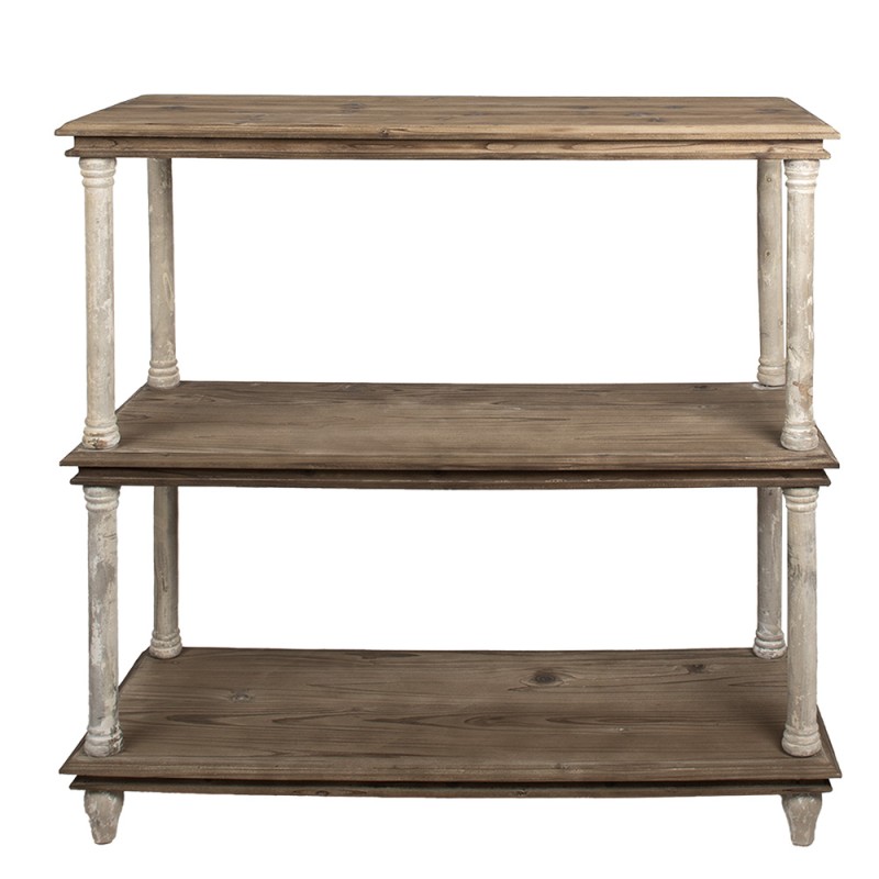 Clayre & Eef Bücherschrank 110x40x113 cm Weiß Holz