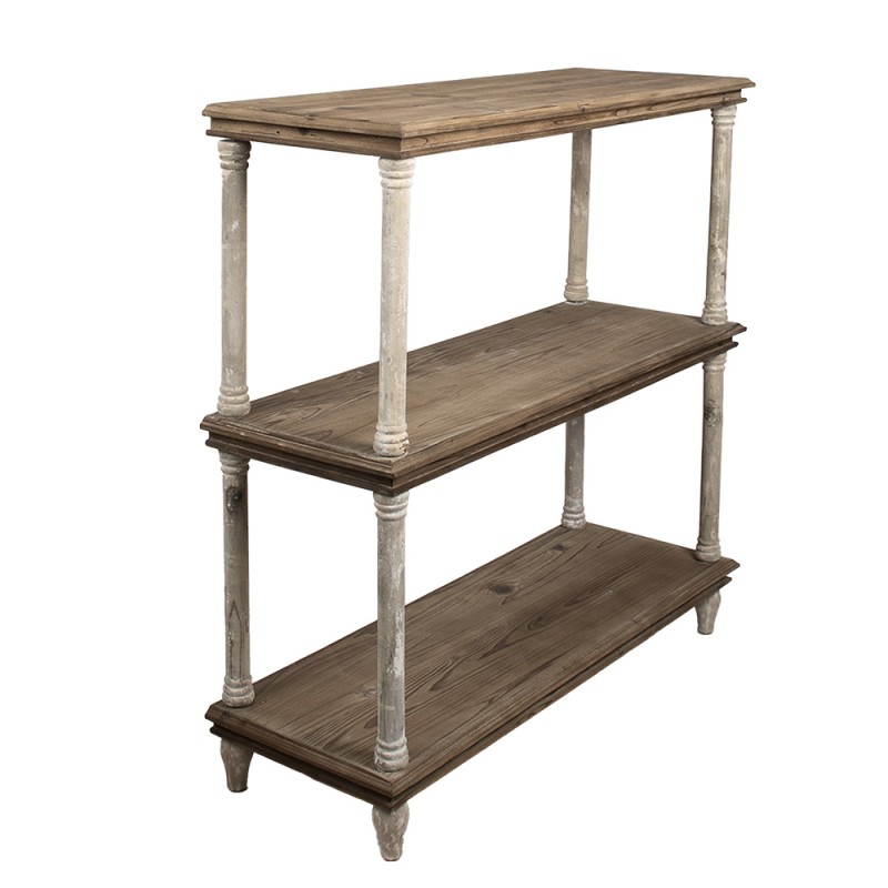 Clayre & Eef Bücherschrank 110x40x113 cm Weiß Holz