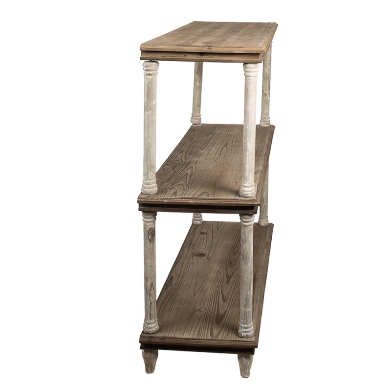 Clayre & Eef Bücherschrank 110x40x113 cm Weiß Holz