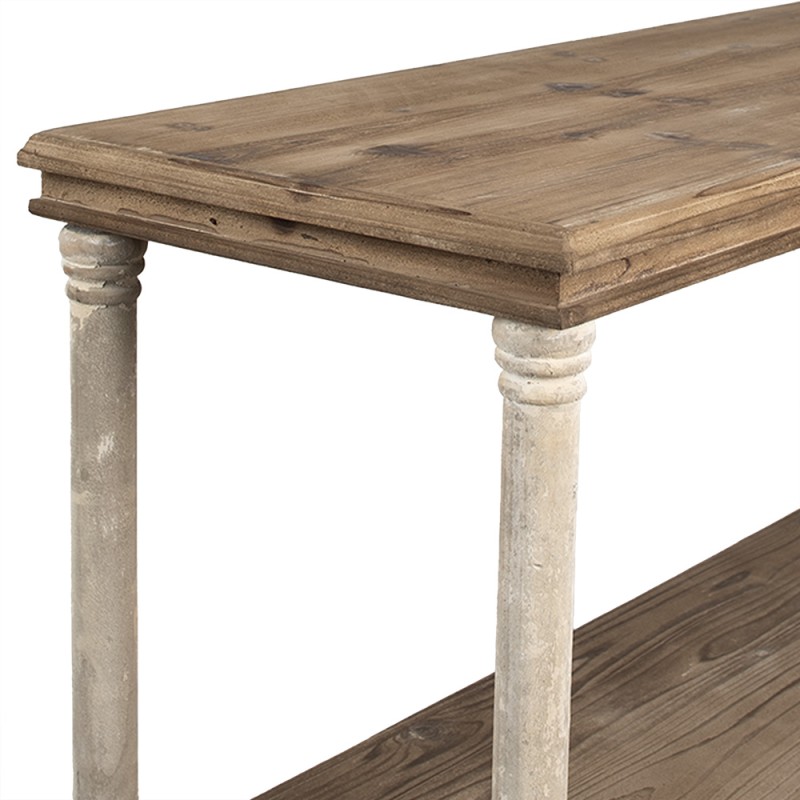 Clayre & Eef Bücherschrank 110x40x113 cm Weiß Holz