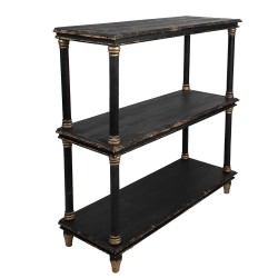 Clayre & Eef Bibliothèque 110x40x113 cm Noir Bois