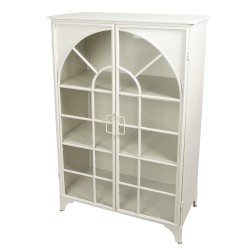 Clayre & Eef Display Cabinet 80x41x120 cm White Iron