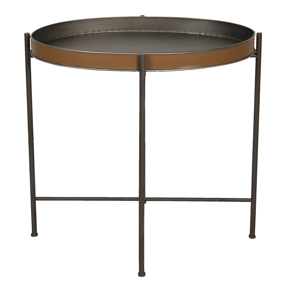 Clayre & Eef Bijzettafel 69x47x66 cm Bruin IJzer afbeelding