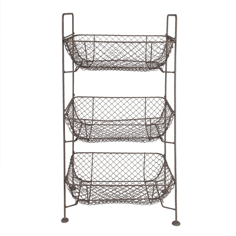 Clayre & Eef Scaffale e cesti 35x26x71 cm Marrone Metallo