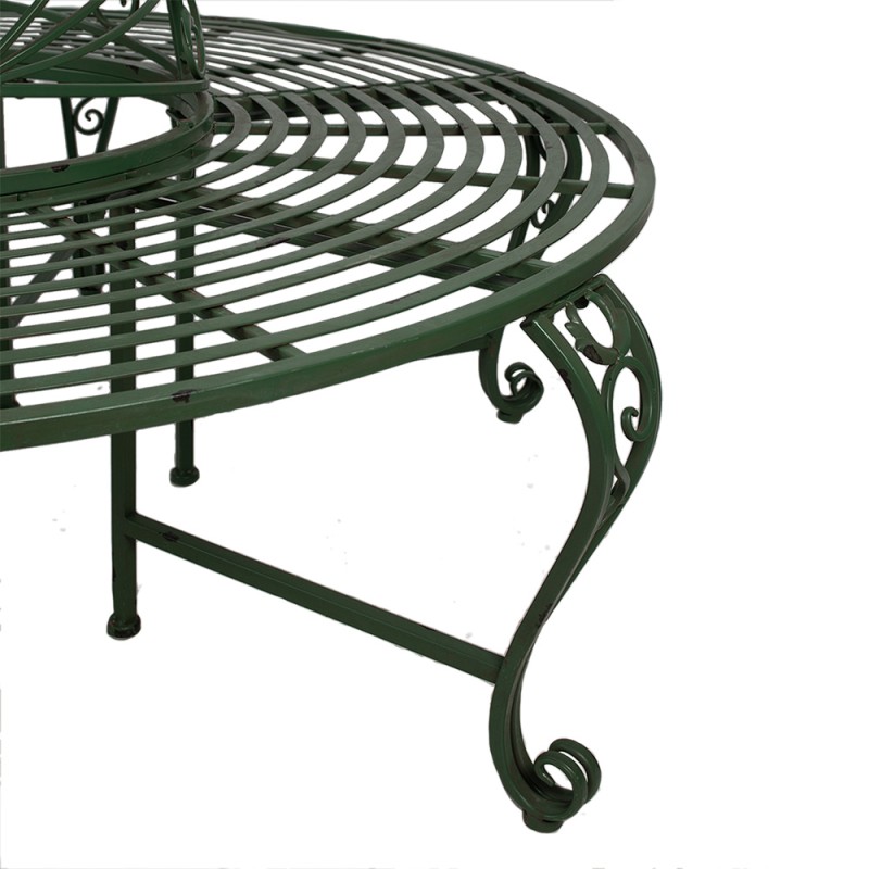 Clayre & Eef Tuinbank Ø 152x89 cm Groen Metaal