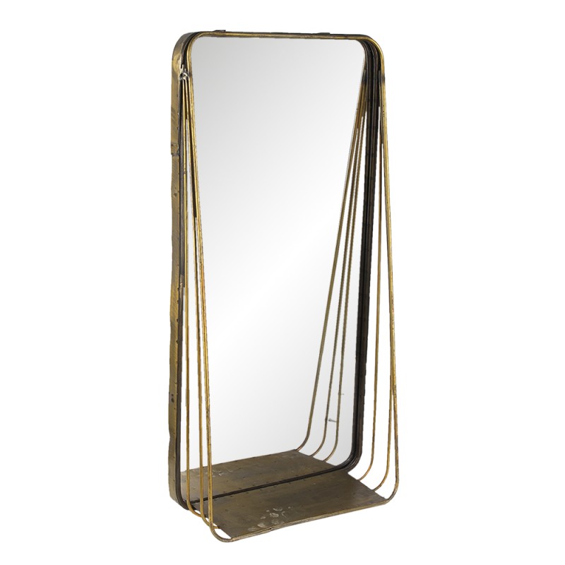 Clayre & Eef Spiegel 29x59 cm Kupferfarbig Metall