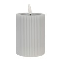 Clayre & Eef LED Candle Ø 8x13 cm Grey Wax