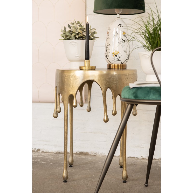 Clayre & Eef Bloempot Ø 17x15 cm Wit Keramiek Gezicht