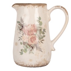 Clayre & Eef Brocca decorativa 21x15x23 cm Beige Ceramica