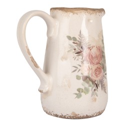 Clayre & Eef Brocca decorativa 21x15x23 cm Beige Ceramica