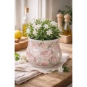 Clayre & Eef Planter Ø 21x17 cm Beige Ceramic Flowers
