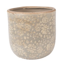Clayre & Eef Planter Ø 18x16 cm Grey Ceramic