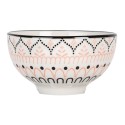 Clayre & Eef Kom 125 ml Wit Zwart Keramiek