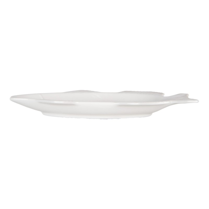 Clayre & Eef Bol Poisson 30x15x3 cm Blanc Céramique