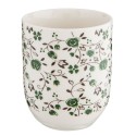 Clayre & Eef Mug 100 ml Blanc Vert Porcelaine Fleurs