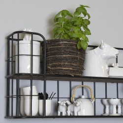 Clayre & Eef Teekanne mit Filter 600 ml Weiß Porzellan