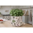 Clayre & Eef Planter Ø 21x19 cm Beige Ceramic Vegetables