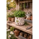 Clayre & Eef Planter Ø 21x19 cm Beige Ceramic Vegetables