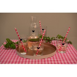 Clayre & Eef Caraffa 1000 ml Vetro Coure