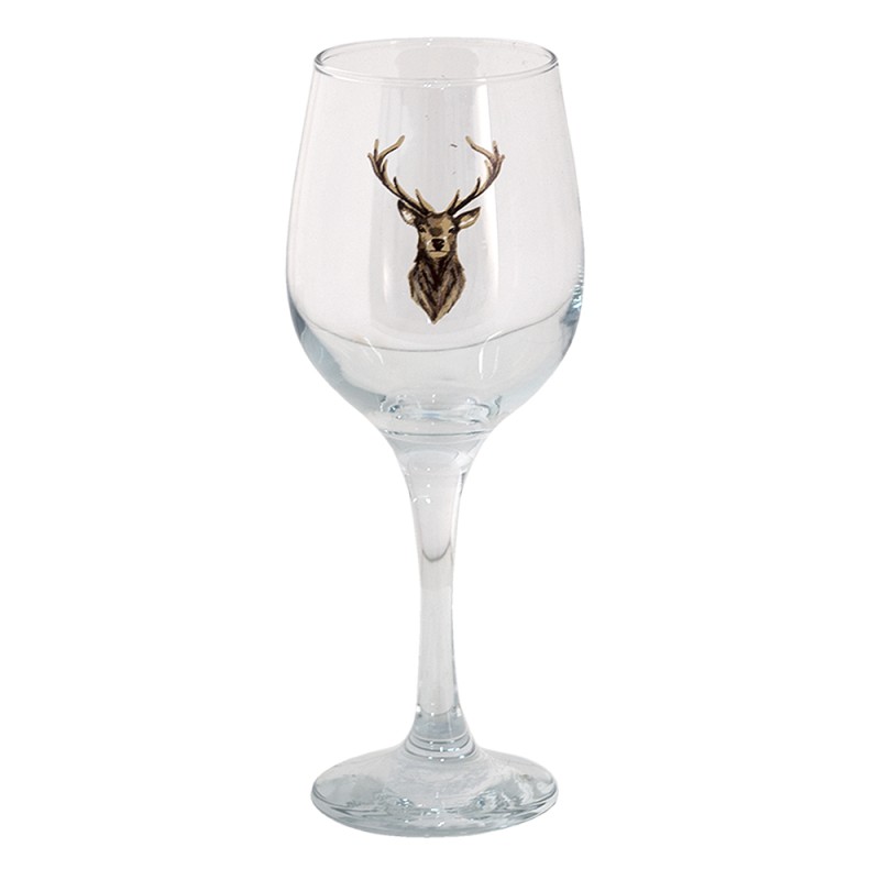 Clayre & Eef Wijnglas 300 ml Glas Rendier