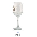 Clayre & Eef Wijnglas 300 ml Glas Rendier