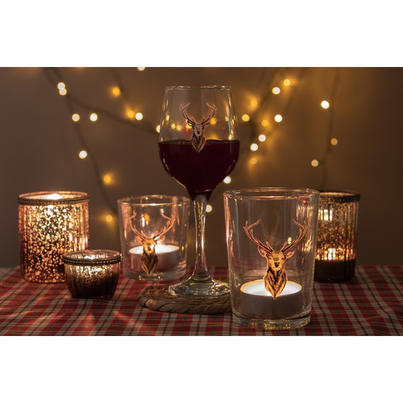 Clayre & Eef Wijnglas 300 ml Glas Rendier