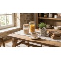 Clayre & Eef Barattolo di stoccaggio Ø 8x13 cm Trasparente Vetro