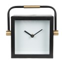 Clayre & Eef Orologio da tavolo 19 cm Nero Bianco Ferro