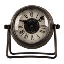 Clayre & Eef Orologio da tavolo 12x5x11 cm / 1xAA Marrone Metallo