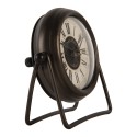 Clayre & Eef Orologio da tavolo 12x5x11 cm / 1xAA Marrone Metallo