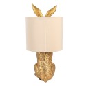 Clayre & Eef Tischlampe Kaninchen Ø 20x43 cm Goldfarbig Polyresin
