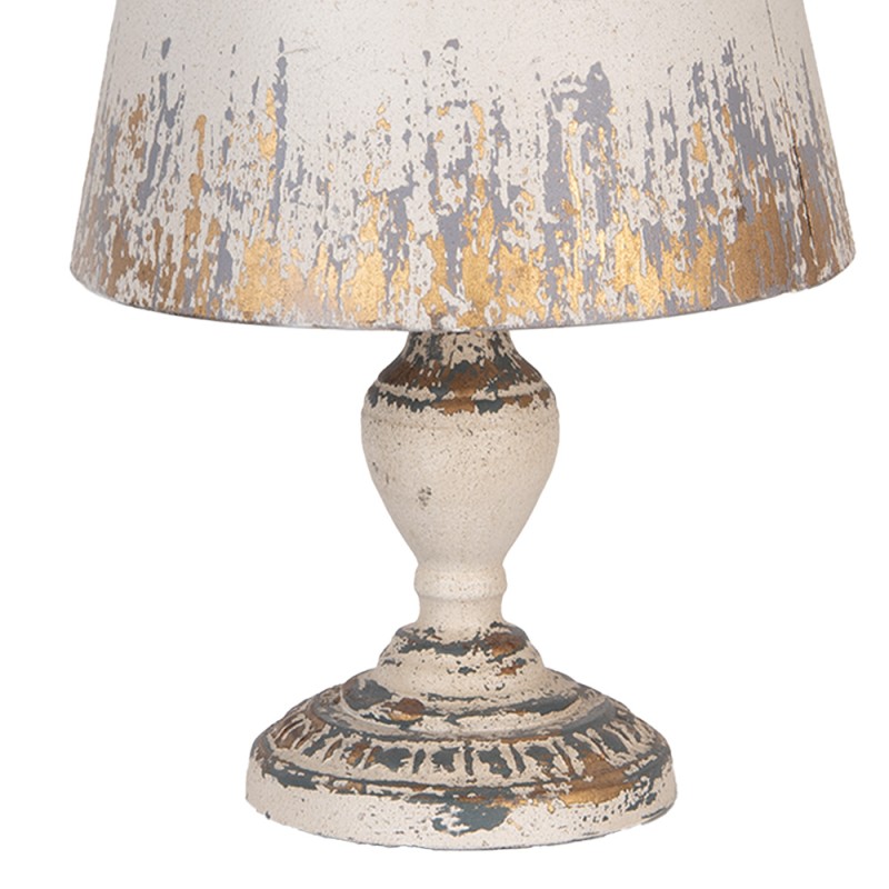 Clayre & Eef Tafellamp Ø 32x47 cm Beige Metaal